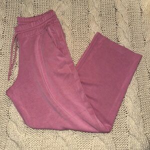 Athleta womens ankle pink pants relaxed fit (XS)